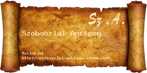 Szoboszlai Antigon névjegykártya